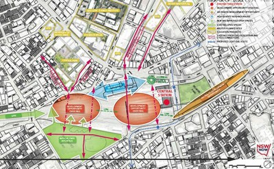 Central Map of Central to Eveleigh Proposal