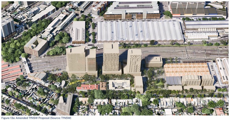 Fig 13a Amended TfNSW Proposal Paint Shop Precinct North Eveleigh - Artist Impression